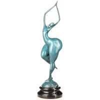 Moderne Bronzefigur abstrakter weiblicher Akt mit...