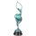 Moderne Bronzefigur abstrakter weiblicher Akt mit grüner Patina