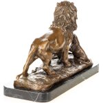 Bronzefigur Löwe mit Löwenwelpen