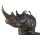 Bronzeskulptur Bronzefigur Laufender Wandelnder Nashorn