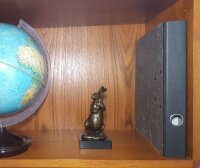 Bronzeskulptur Bronzefigur Statue Kaninchen Mit Jungen H...