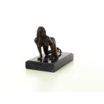Bronzeskulptur Bronzefigur Erotik Girl Lady Kniend Art-Deco-Stil
