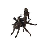 Bronzeskulptur Bronzefigur Erotik Erotische Bronzegruppe (Dreier)