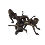 Bronzeskulptur Bronzefigur Erotik Erotische Bronzegruppe (Dreier)