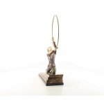 Bronzeskulptur Bronzefigur Kalt Bemalt Kniende Reifentänzerin Ecstasy