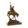Bronzeskulptur Bronzefigur Bergabfahrt Bergabreiten