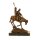 Bronzeskulptur Bronzefigur Bergabfahrt Bergabreiten