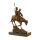 Bronzeskulptur Bronzefigur Bergabfahrt Bergabreiten