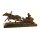 Bronzeskulptur Bronzefigur Pferd Zieht Einen Schlitten