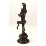 Bronzeskulptur Bronzefigur Faun mit Kleinem Bacchus