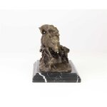 Bronzeskulptur Bronzefigur Hunde Greifen Wildschwein An