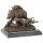 Bronzeskulptur Bronzefigur Hunde Greifen Wildschwein An