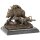 Bronzeskulptur Bronzefigur Hunde Greifen Wildschwein An