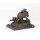 Bronzeskulptur Bronzefigur Hunde Greifen Wildschwein An