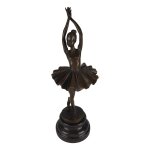Bronzeskulptur Bronzefigur Ballerina Balletttänzerin