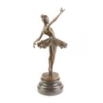 Bronzeskulptur Bronzefigur Frau Tänzerin Ballerina Balletttänzerin