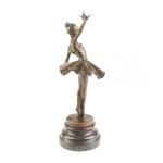 Bronzeskulptur Bronzefigur Frau Tänzerin Ballerina Balletttänzerin