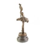 Bronzeskulptur Bronzefigur Frau Tänzerin Ballerina Balletttänzerin