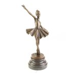 Bronzeskulptur Bronzefigur Frau Tänzerin Ballerina Balletttänzerin