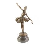 Bronzeskulptur Bronzefigur Frau Tänzerin Ballerina Balletttänzerin