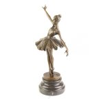 Bronzeskulptur Bronzefigur Frau Tänzerin Ballerina Balletttänzerin
