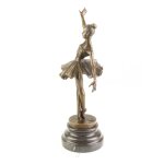Bronzeskulptur Bronzefigur Frau Tänzerin Ballerina Balletttänzerin