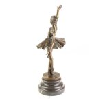 Bronzeskulptur Bronzefigur Frau Tänzerin Ballerina Balletttänzerin