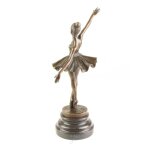 Bronzeskulptur Bronzefigur Frau Tänzerin Ballerina Balletttänzerin