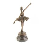 Bronzeskulptur Bronzefigur Frau Tänzerin Ballerina Balletttänzerin