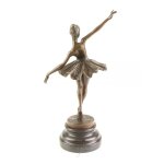 Bronzeskulptur Bronzefigur Frau Tänzerin Ballerina Balletttänzerin