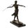 Bronzeskulptur Bronzefigur Frau Amazonen Kriegerin mit Speer