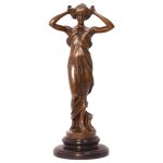 Bronzeskulptur Bronzefigur Nymphe Des Tals