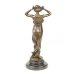 Bronzeskulptur Bronzefigur Nymphe Des Tals