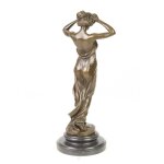 Bronzeskulptur Bronzefigur Nymphe Des Tals