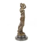 Bronzeskulptur Bronzefigur Nymphe Des Tals