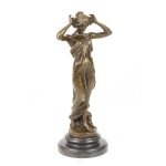 Bronzeskulptur Bronzefigur Nymphe Des Tals