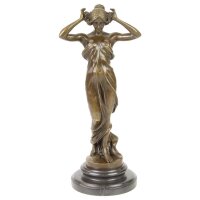 Bronzeskulptur Bronzefigur Nymphe Des Tals
