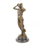 Bronzeskulptur Bronzefigur Nymphe Des Tals