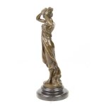 Bronzeskulptur Bronzefigur Nymphe Des Tals