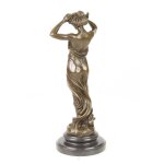 Bronzeskulptur Bronzefigur Nymphe Des Tals