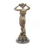 Bronzeskulptur Bronzefigur Nymphe Des Tals