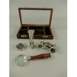 Nautikset Vernickelt Holzdose L 22cm