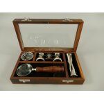 Nautikset Vernickelt Holzdose L 22cm