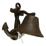 Wandglocke Türglocke Türklopfer Gusseisen Braun...