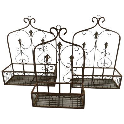 Eisen Wandhänger Rostig 3st. H 51-46x30/40cm
