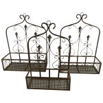 Eisen Wandhänger Rostig 3st. H 51-46x30/40cm