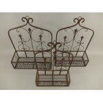 Eisen Wandhänger Rostig 3st. H 51-46x30/40cm