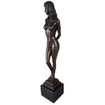 Bronzeskulptur Bronzefigur Stehende Frau