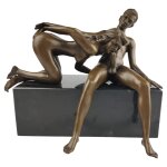 Bronzeskulptur Bronzefigur Erotik Akt Paar Mann Frau