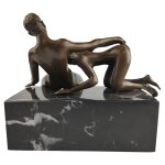 Bronzeskulptur Bronzefigur Erotik Akt Paar Mann Frau